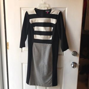 NWOT - Vince Camuto Black & White Striped Dress