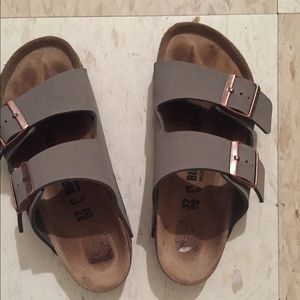 Birkenstocks - Arizona Birkibuc in Stone!!
