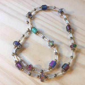 Multi color beaded necklace