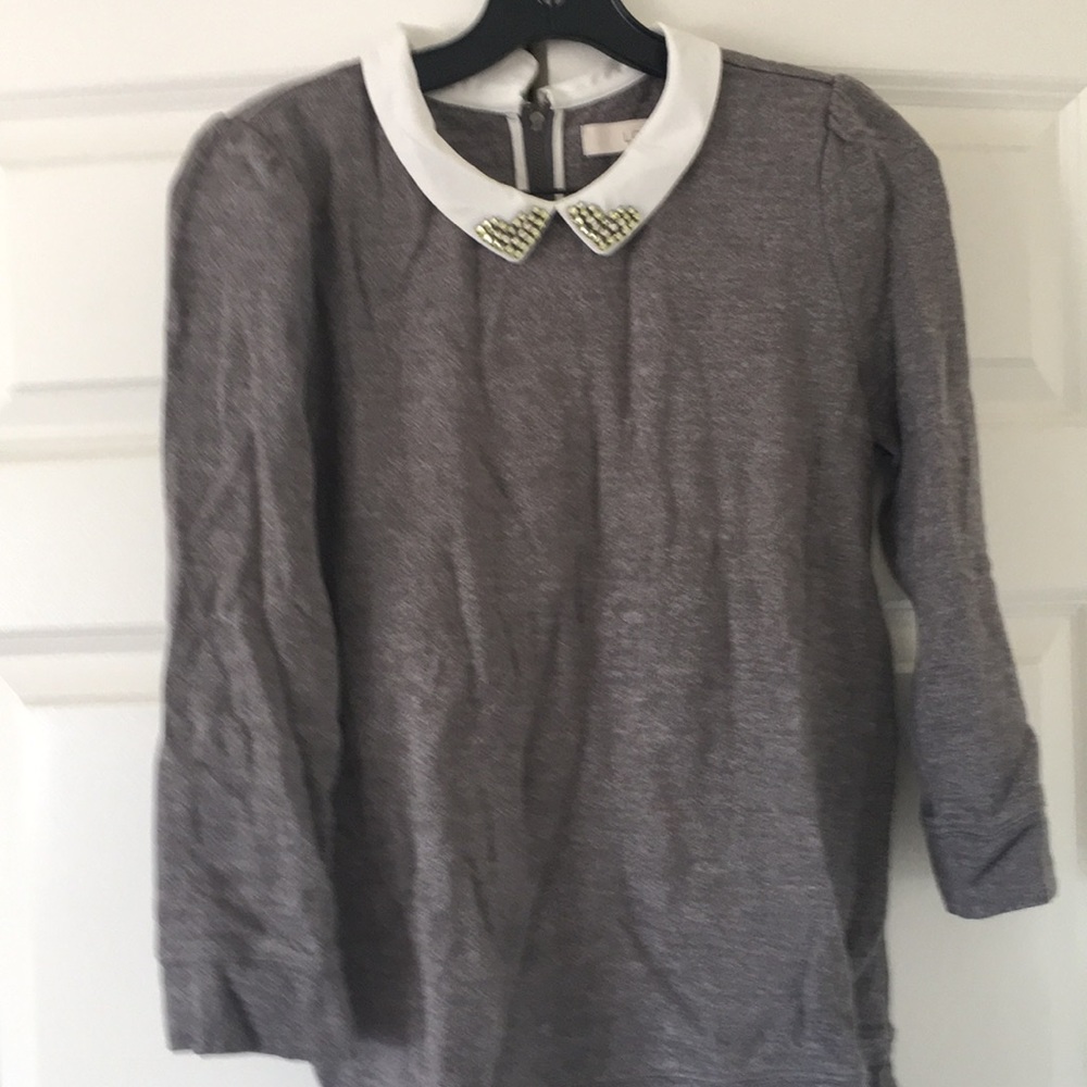 Gray loft collar sweater