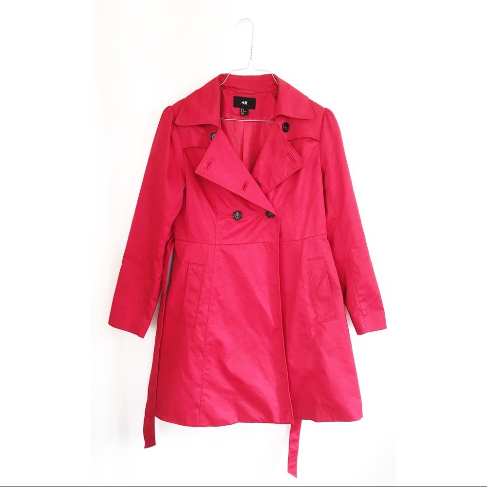 🔥 SOLD 🔥 Red Peacoat w Pockets