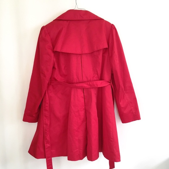 🔥 SOLD 🔥 Red Peacoat w Pockets - Picture 2 of 2