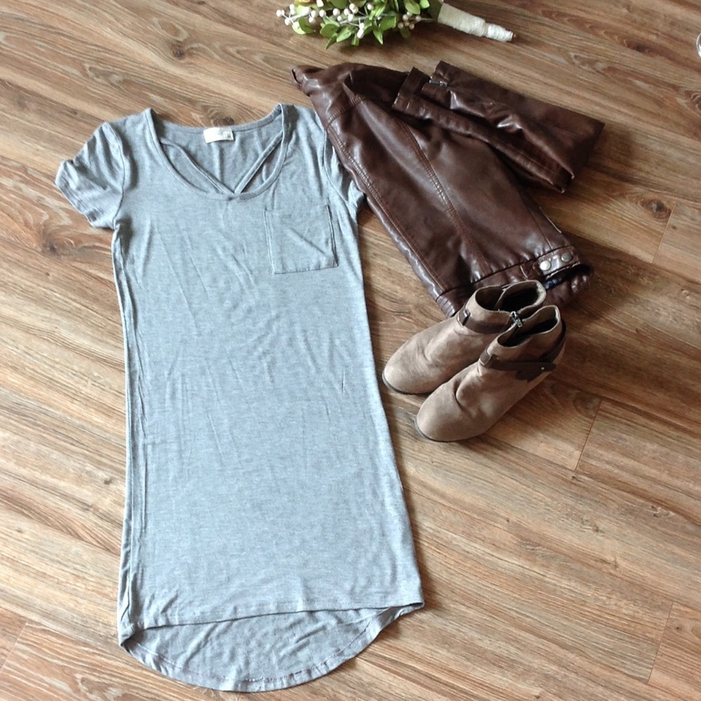 Classic Gray Tshirt Dress
