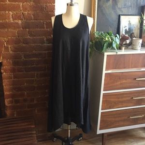 Black Linen Brunch Dress