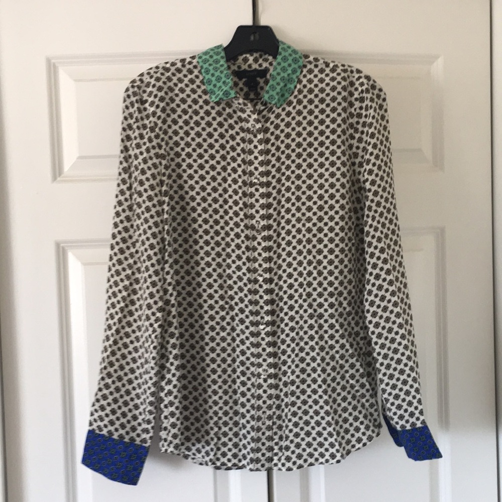 Fun class J. Crew Collection silk blouse