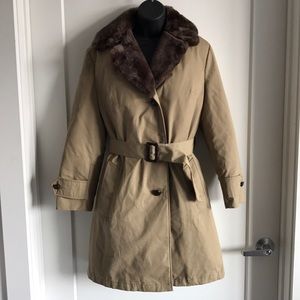 L.L. Bean trench puffer goose down coat!