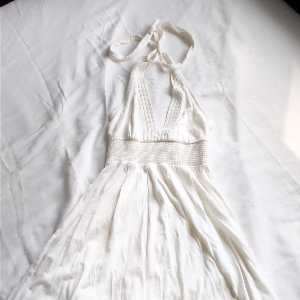 American Eagle Outfitters Cream Halter dress