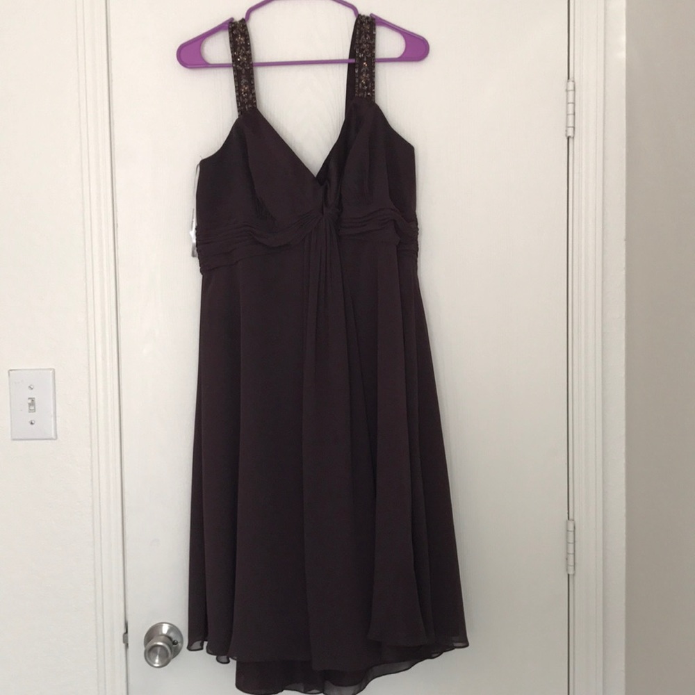 David's Bridal Chocolate Brown Dress