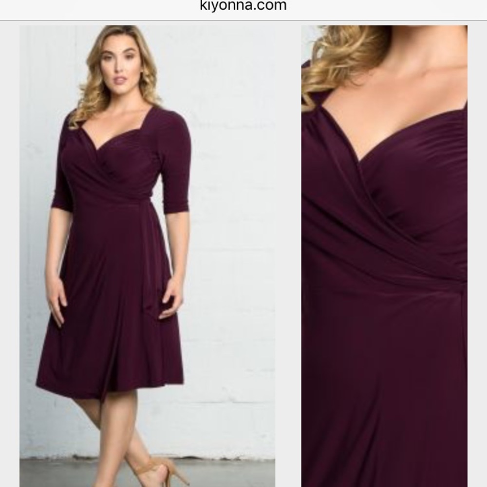 Navy sweetheart midi wrap dress WITH sleeves 16/18