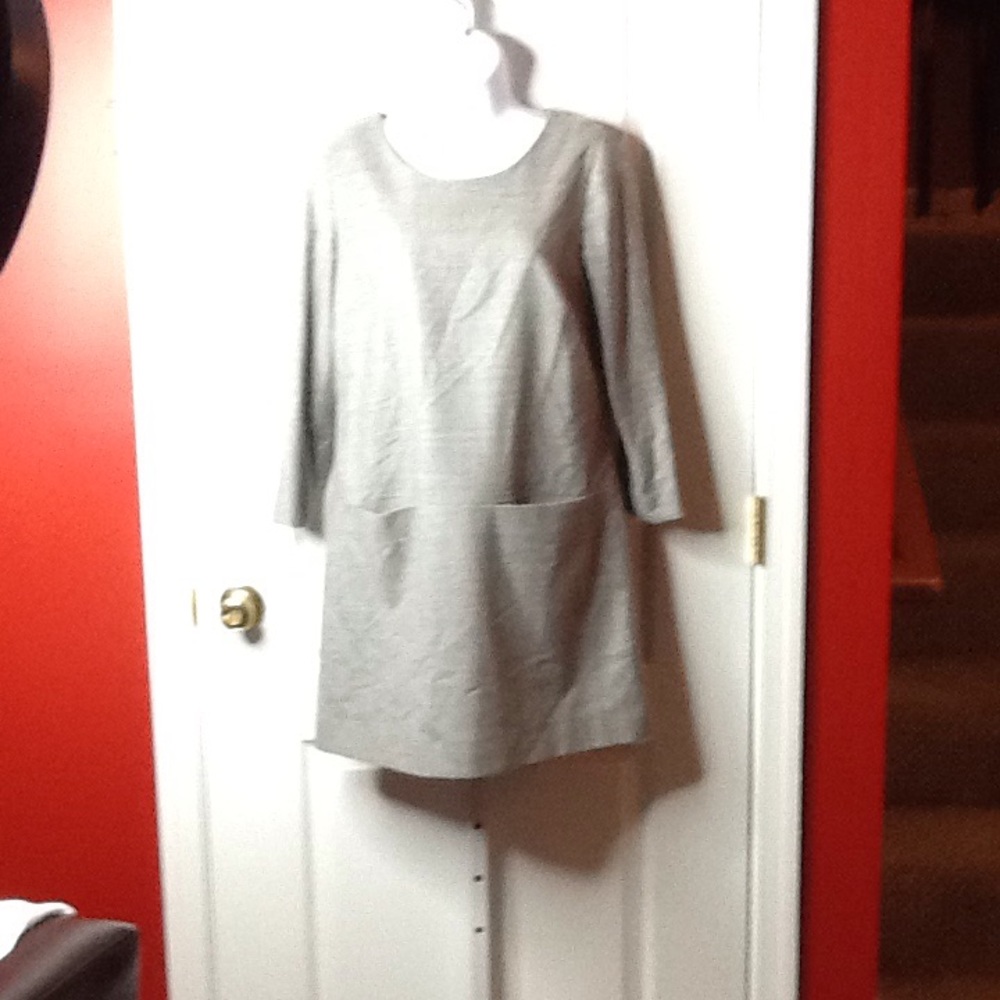 J crew  gray wool  dress - Picture 2 of 7