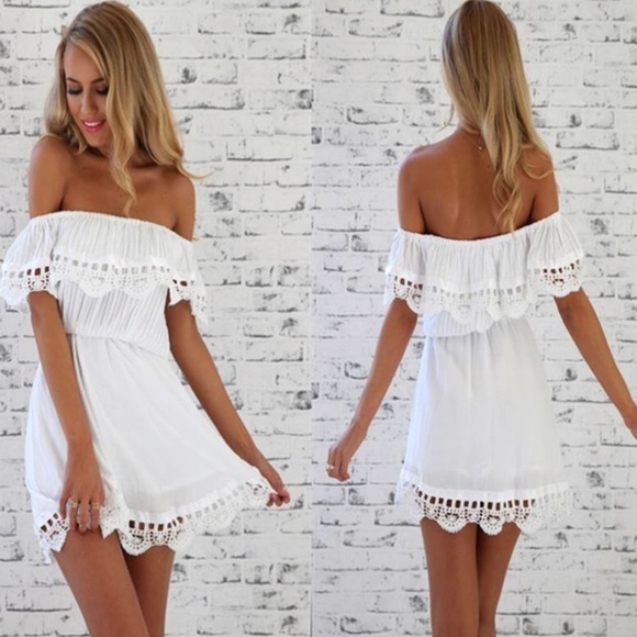 Dresses & Skirts - White off shoulder dress