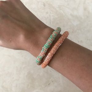 Light coral Lily and Laura Bracelet