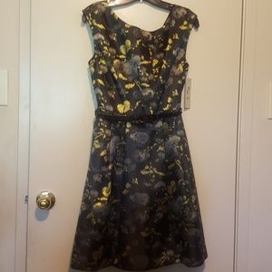 Eliza J. Belted Fit and Flare Party Dress