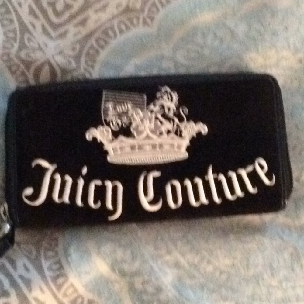 Juicy Couture black suede wallet