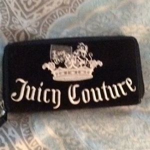 Juicy Couture black suede wallet