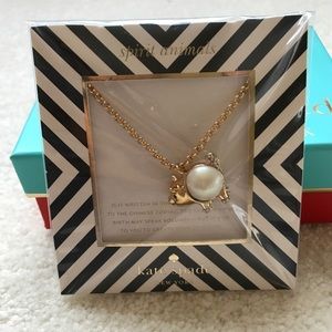 Kate Spade spirit animals pig necklace