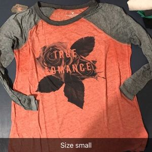 American eagle baseball tee size small