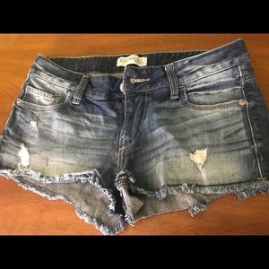 Express cut off jean shorts sz 0