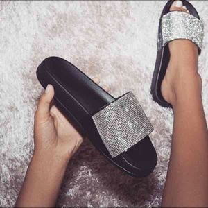 Brand New Rhinestone Slides size 5 (36)