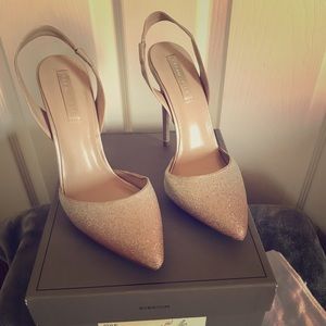 BCBG MaxAzria Koda Sling-Back Gold Glitter Pump