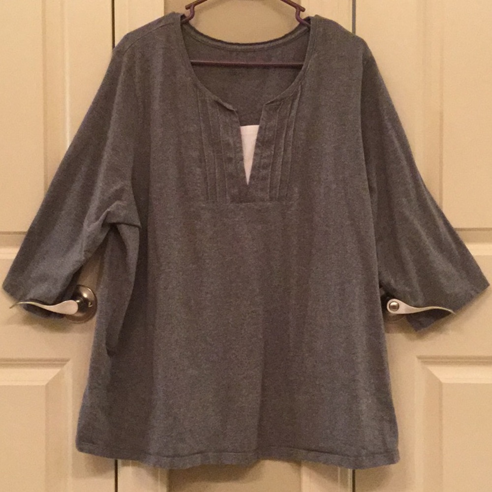 Catherines 3/4 Length Sleeve Top 2X