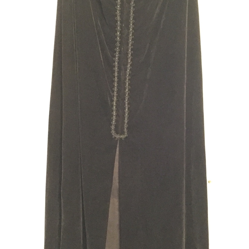 Velvet Vintage black skirt 60s gypsy witch gothic