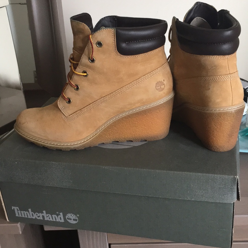 Timberland Wedge Boots Color: Classic Wheat Nubuck