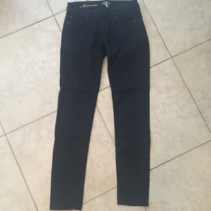 Loft black stretchy straight leg denim.