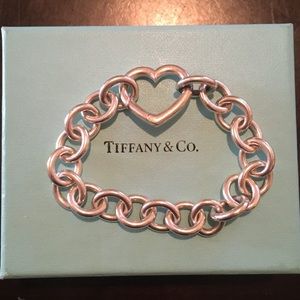 Tiffany & Co. heart clasp silver bracelet