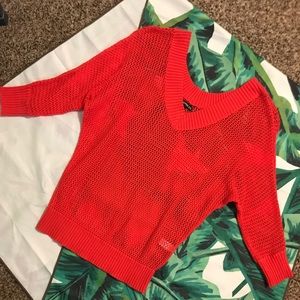 V-neck dolman sweater