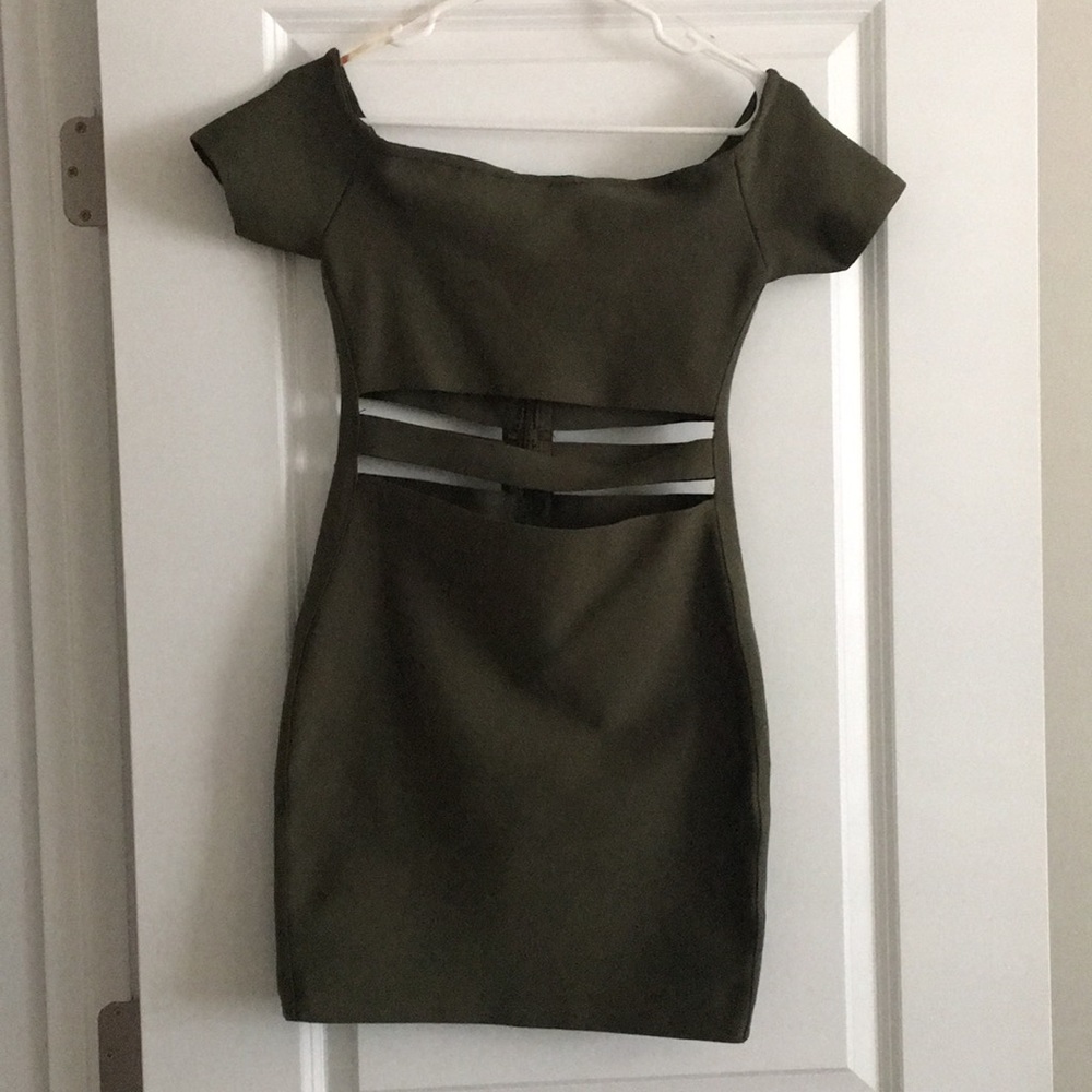 Olive green dress