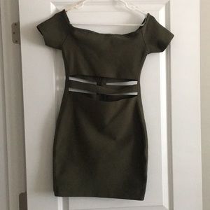 Olive green dress