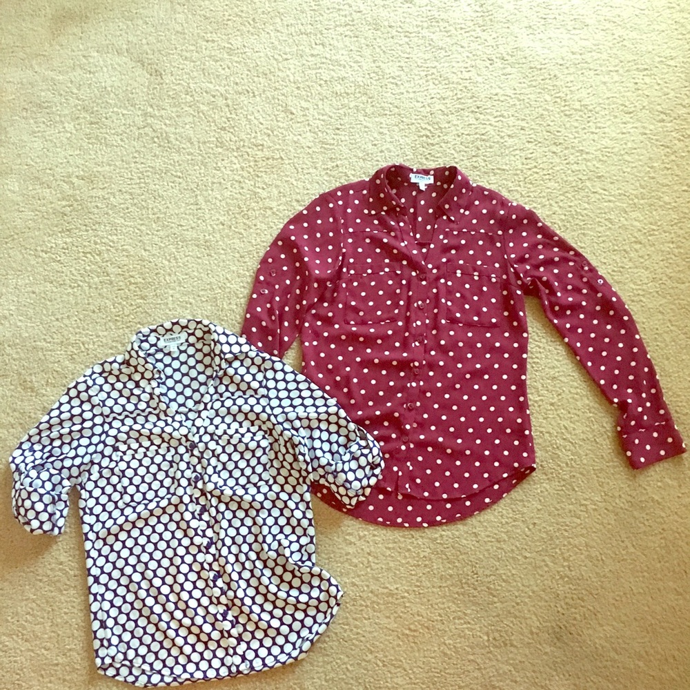 Express Polka dot top