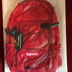 Supreme FW17 Backpack Red with FREE TOOTHBRUSH