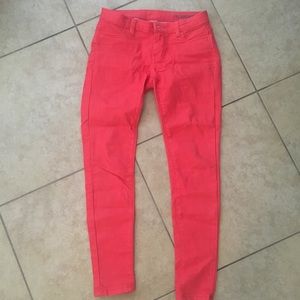Blank NYC orange skinny jeans