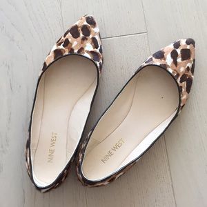 Nine West 6 1/2 leopard pattern flats