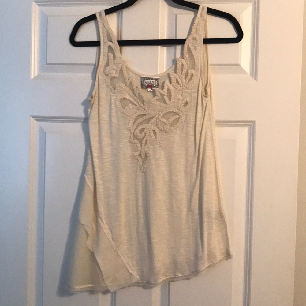 Anthropologie cream tank size small