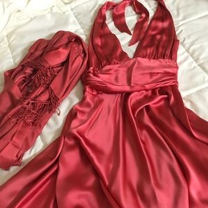 Beautiful silk Dress with matching wrap