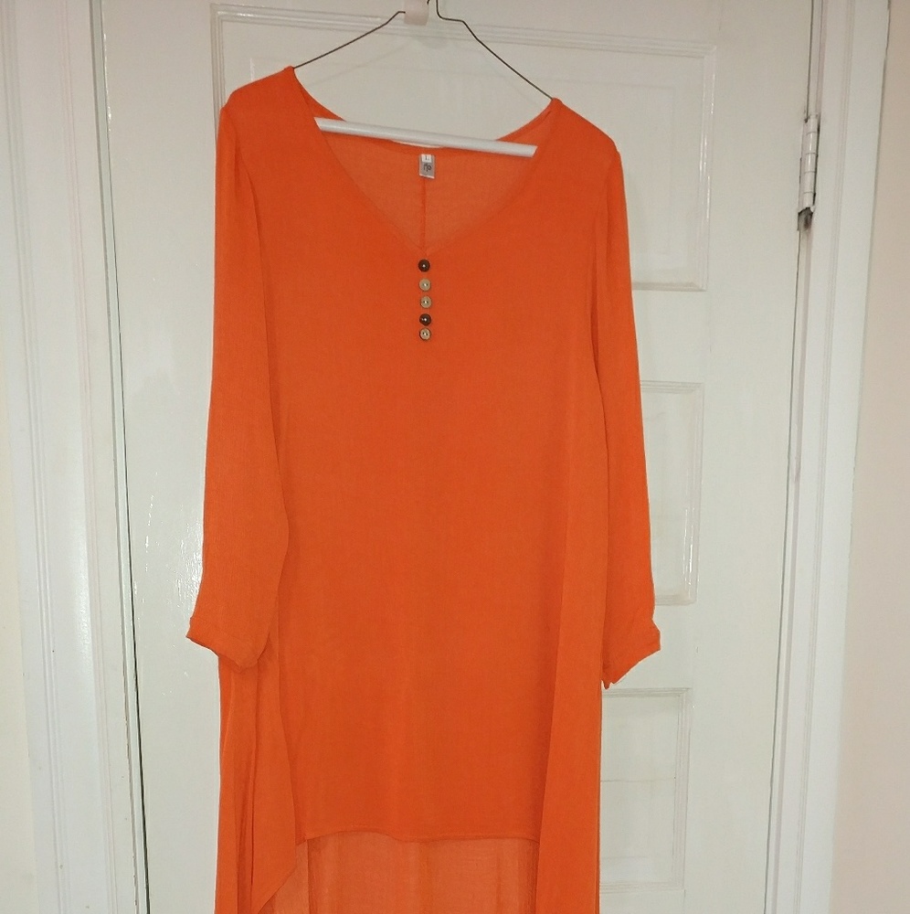 Orange maxi dress