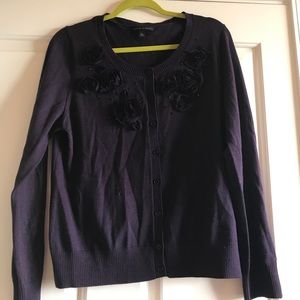 Purple Cardigan Sweater