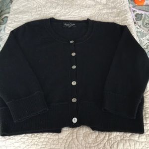 Cashmere Button Down Sweater 3/4 Sleeve