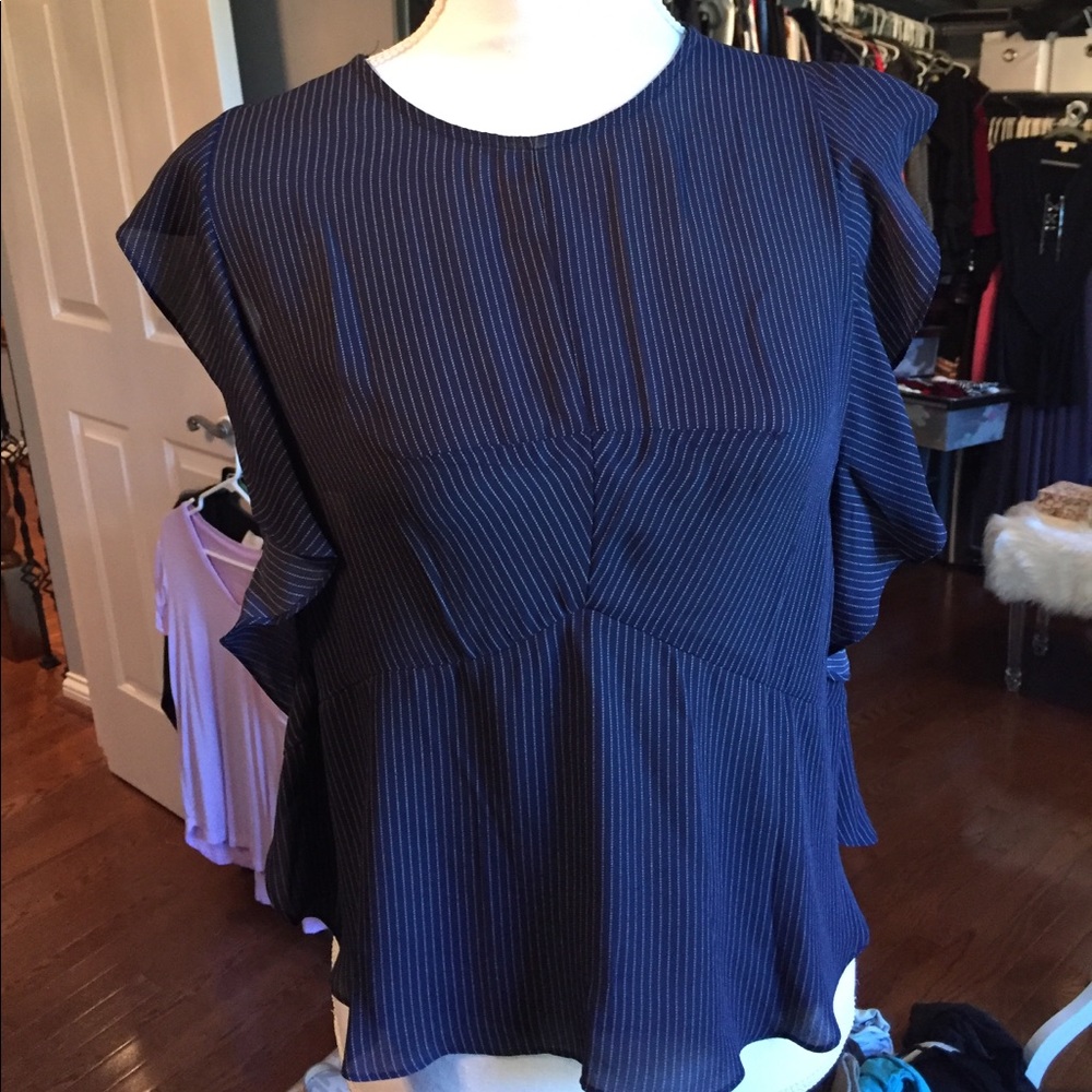 Rachel Roy pin stripe top