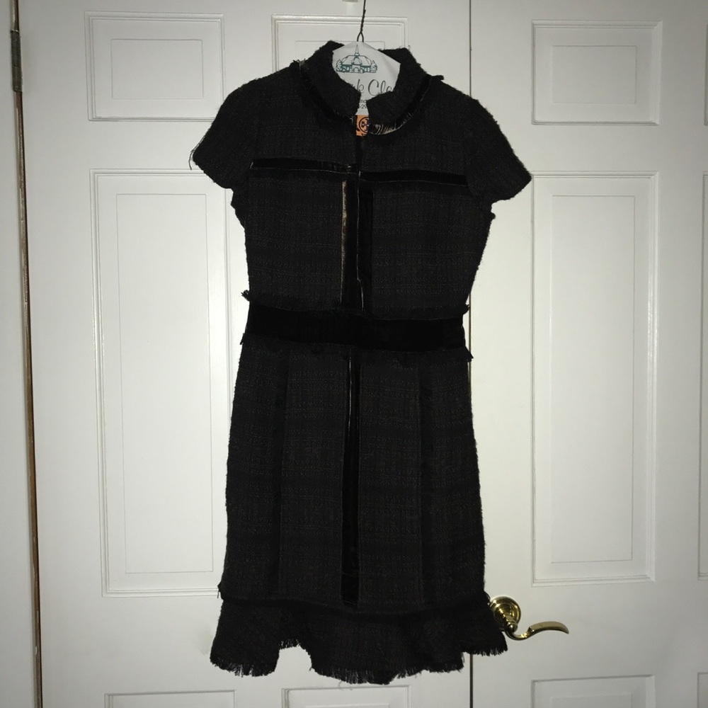 Tory Burch tweed and velvet dress