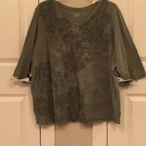 Catherine's 3/4 Length Sleeve Shirt 2X