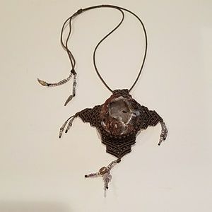 Macrame and Stone necklace