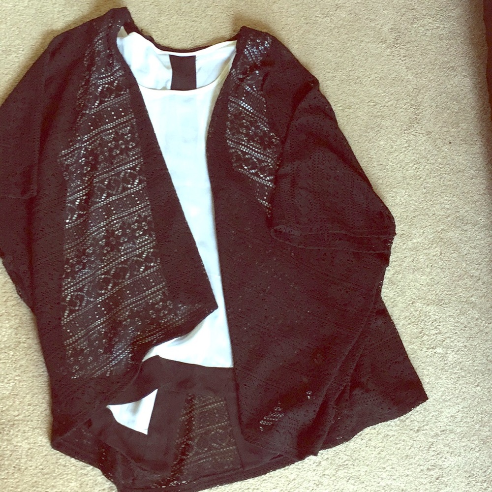 Black Lace Kimono