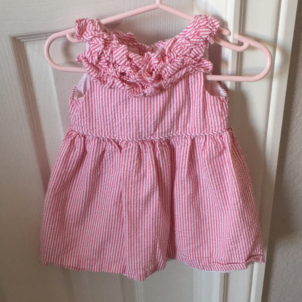 Ralph Lauren pink and white striped dress