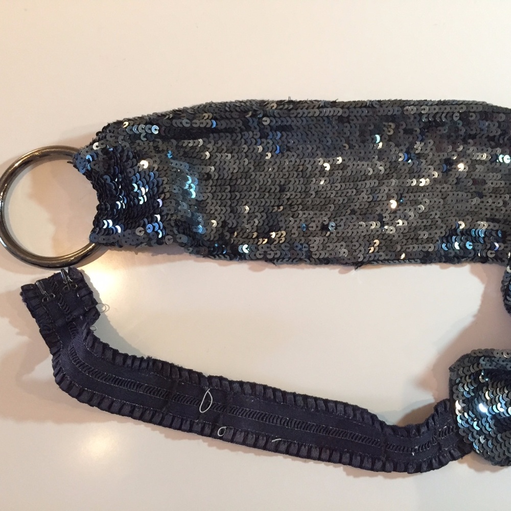 Free people stretchy sequin belt one size