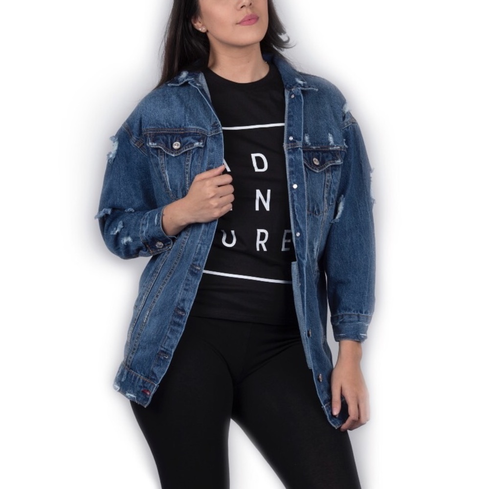 DISTRESSED DENIM JACKET