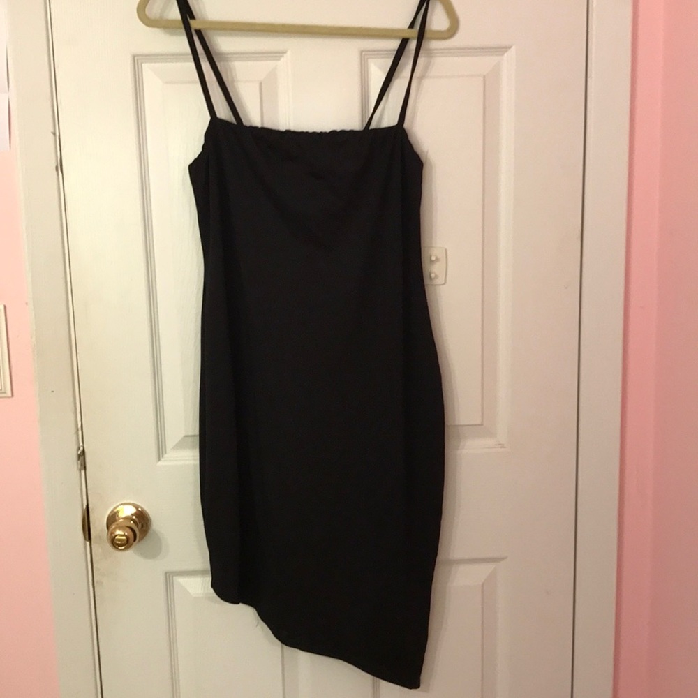 NWT black asymmetrical cocktail dress